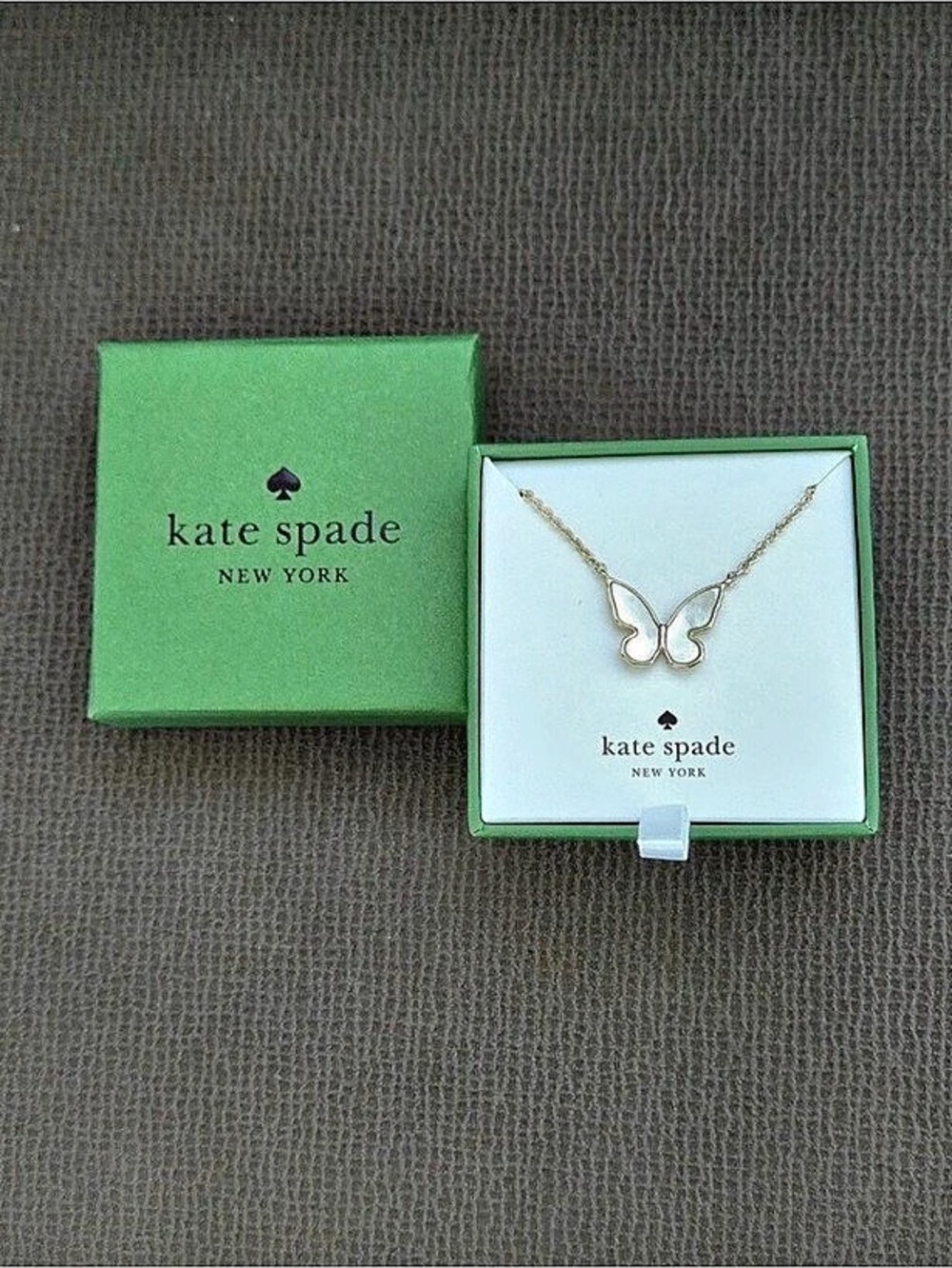Kate Spade All A Flutter Butterfly Pendant Necklace in Gold & Mother of Pearl
